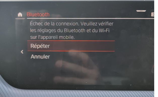 message d'erreur