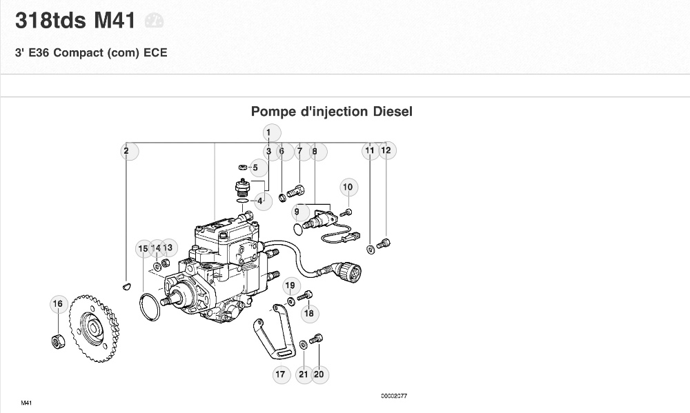 Pompe injection M41