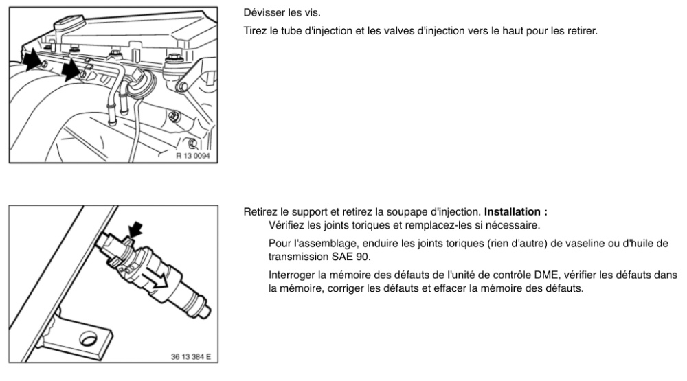 Remplacement injecteurs M52